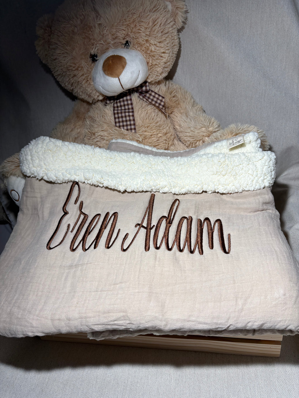 Plaide doublée polaire - Gaz de coton