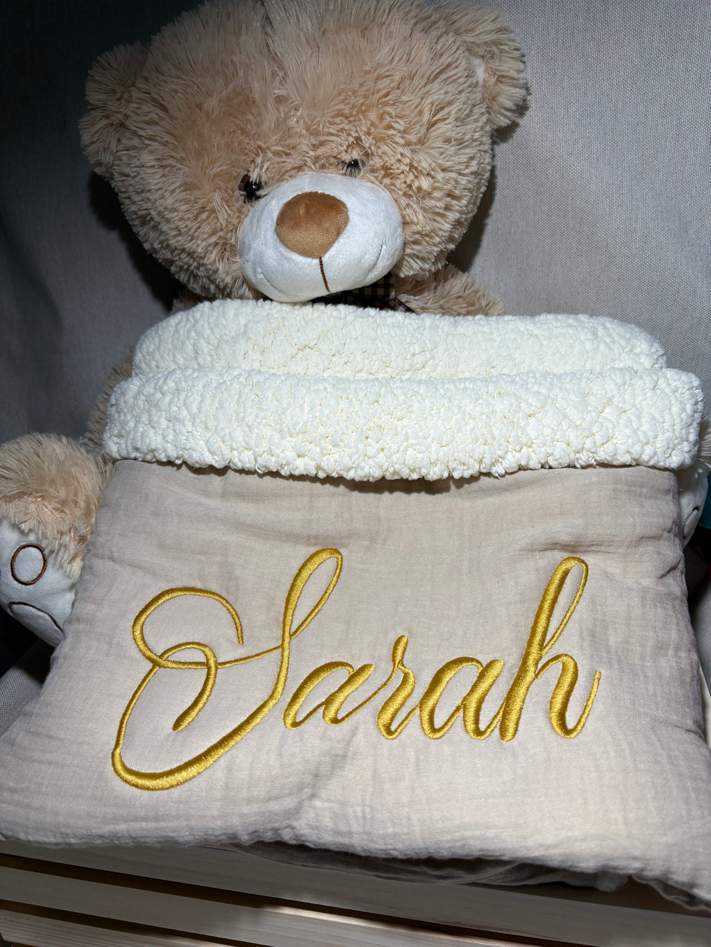 Plaide doublée polaire - Gaz de coton