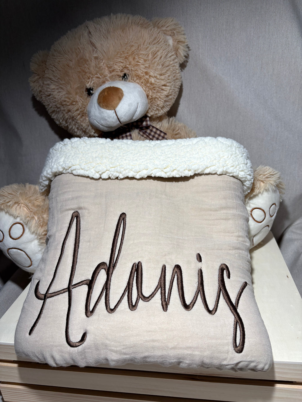 Plaide doublée polaire - Gaz de coton