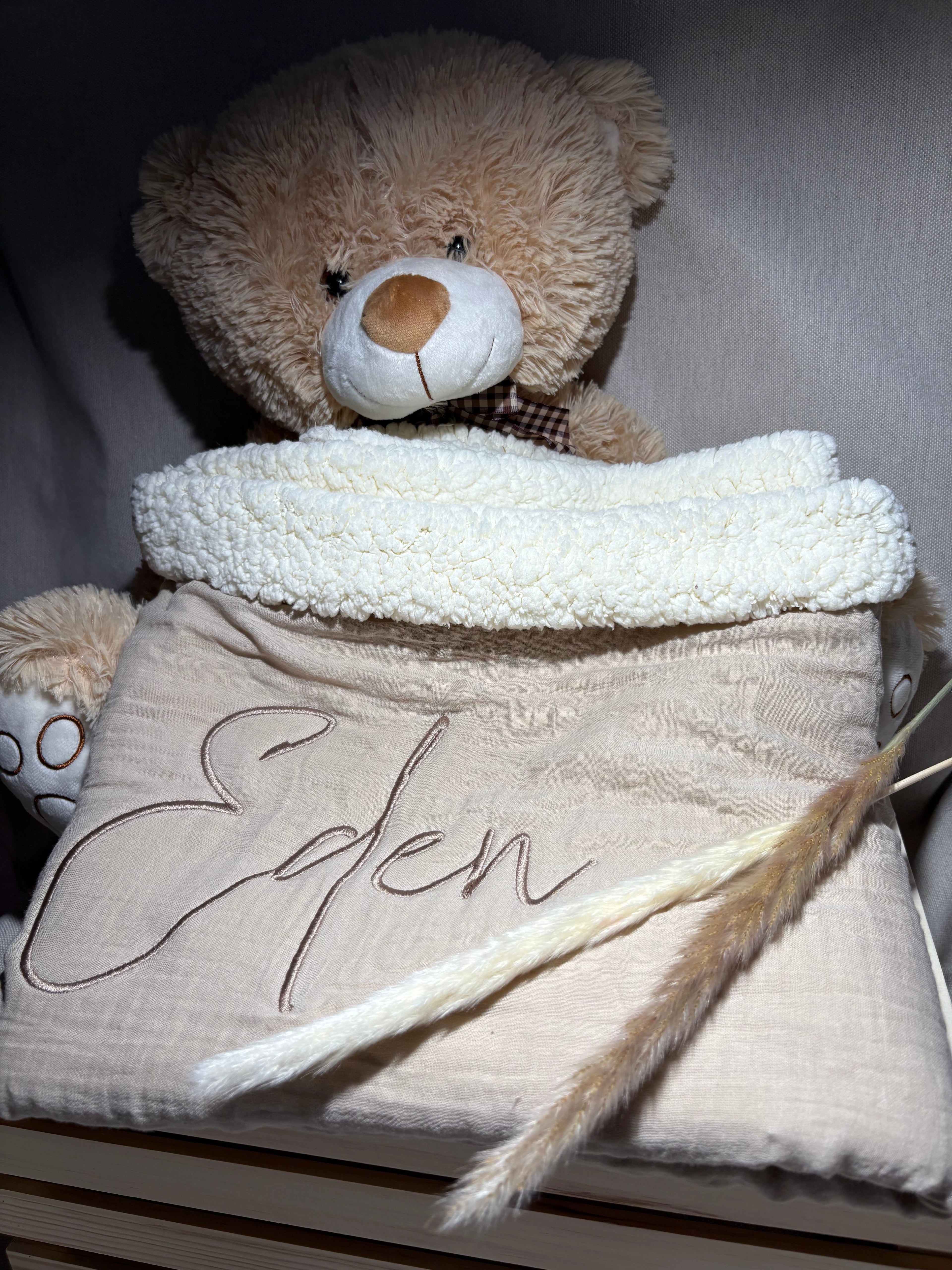 Plaide doublée polaire - Gaz de coton