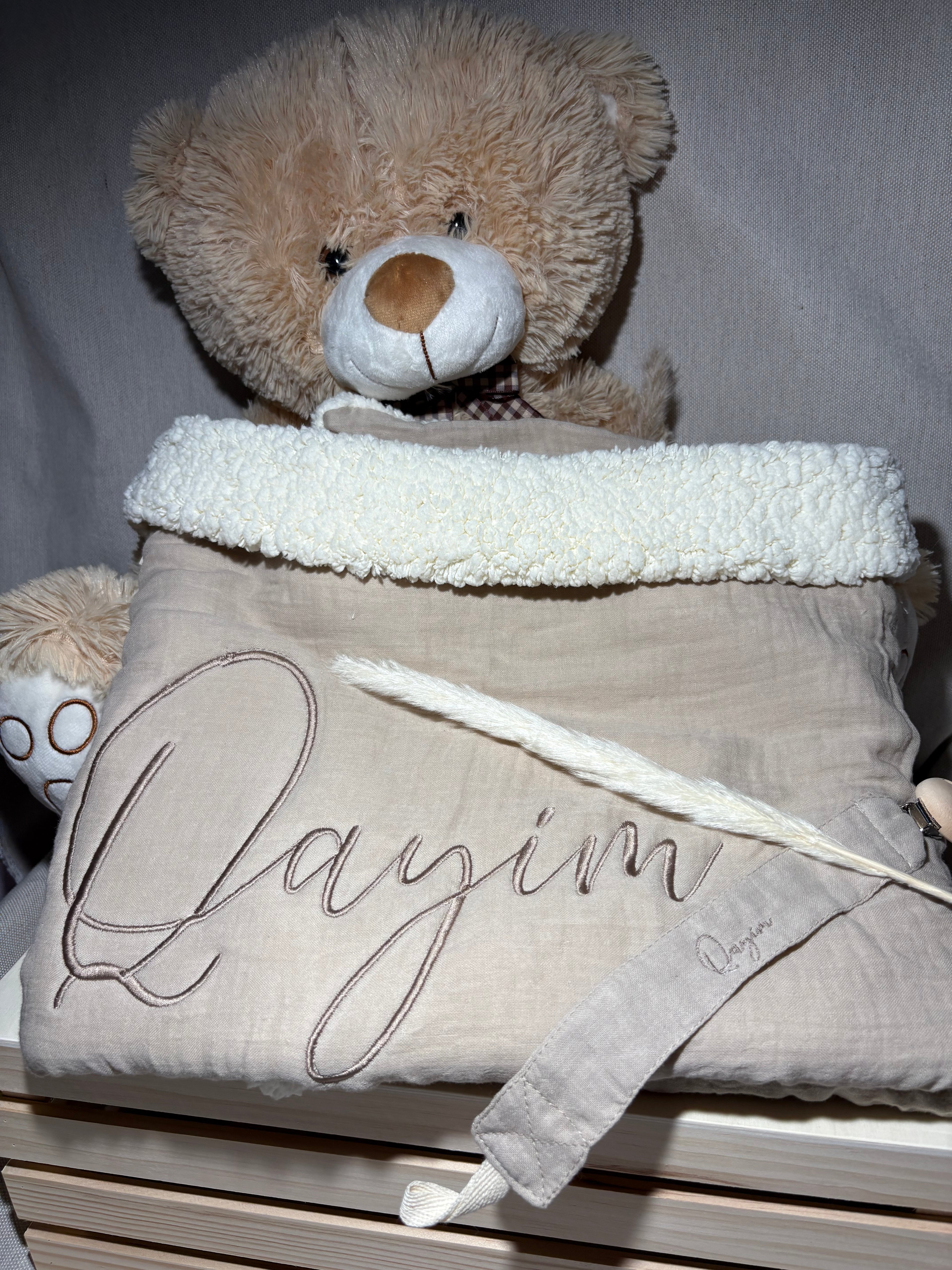 Plaide doublée polaire - Gaz de coton