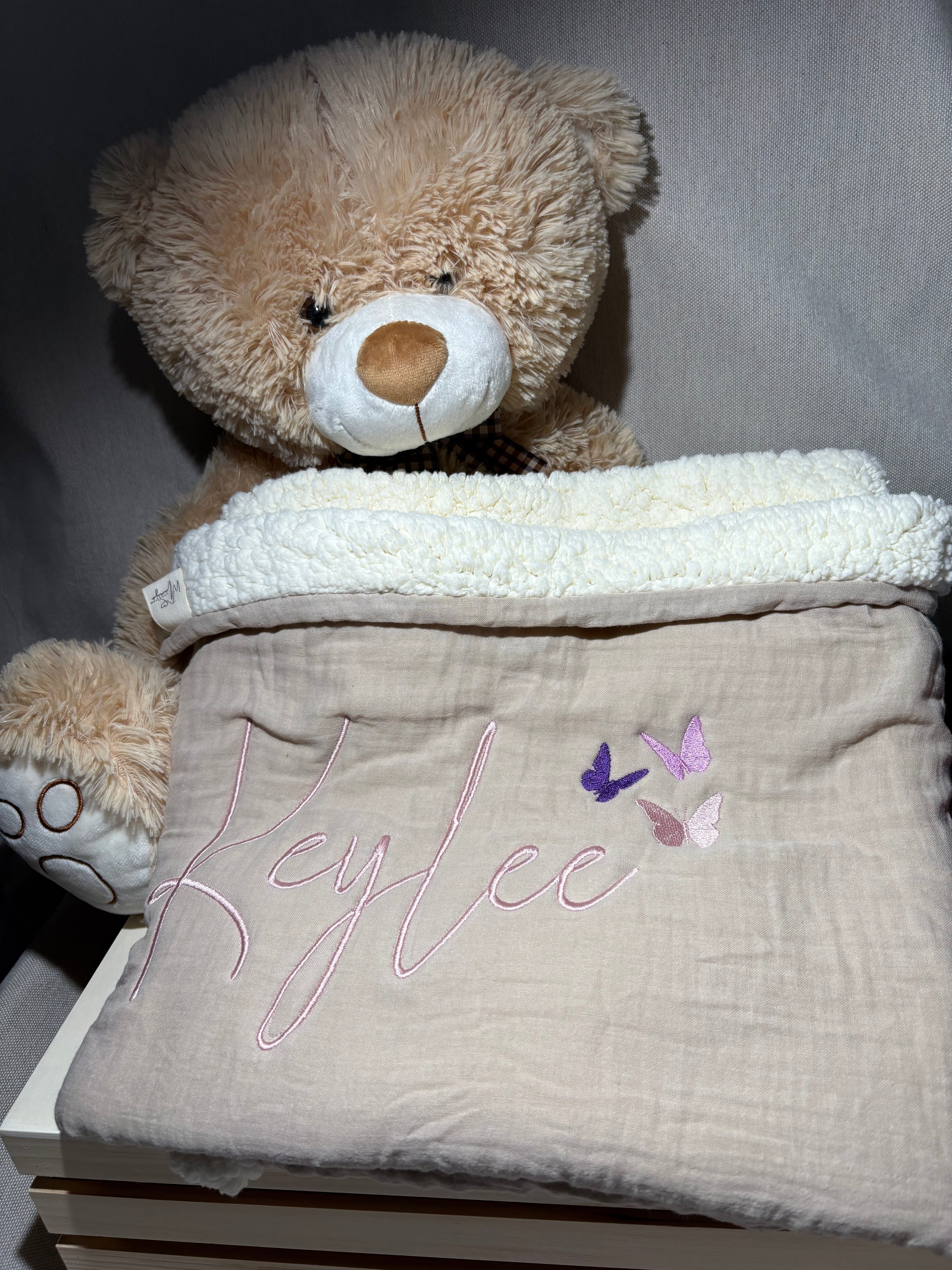 Plaide doublée polaire - Gaz de coton